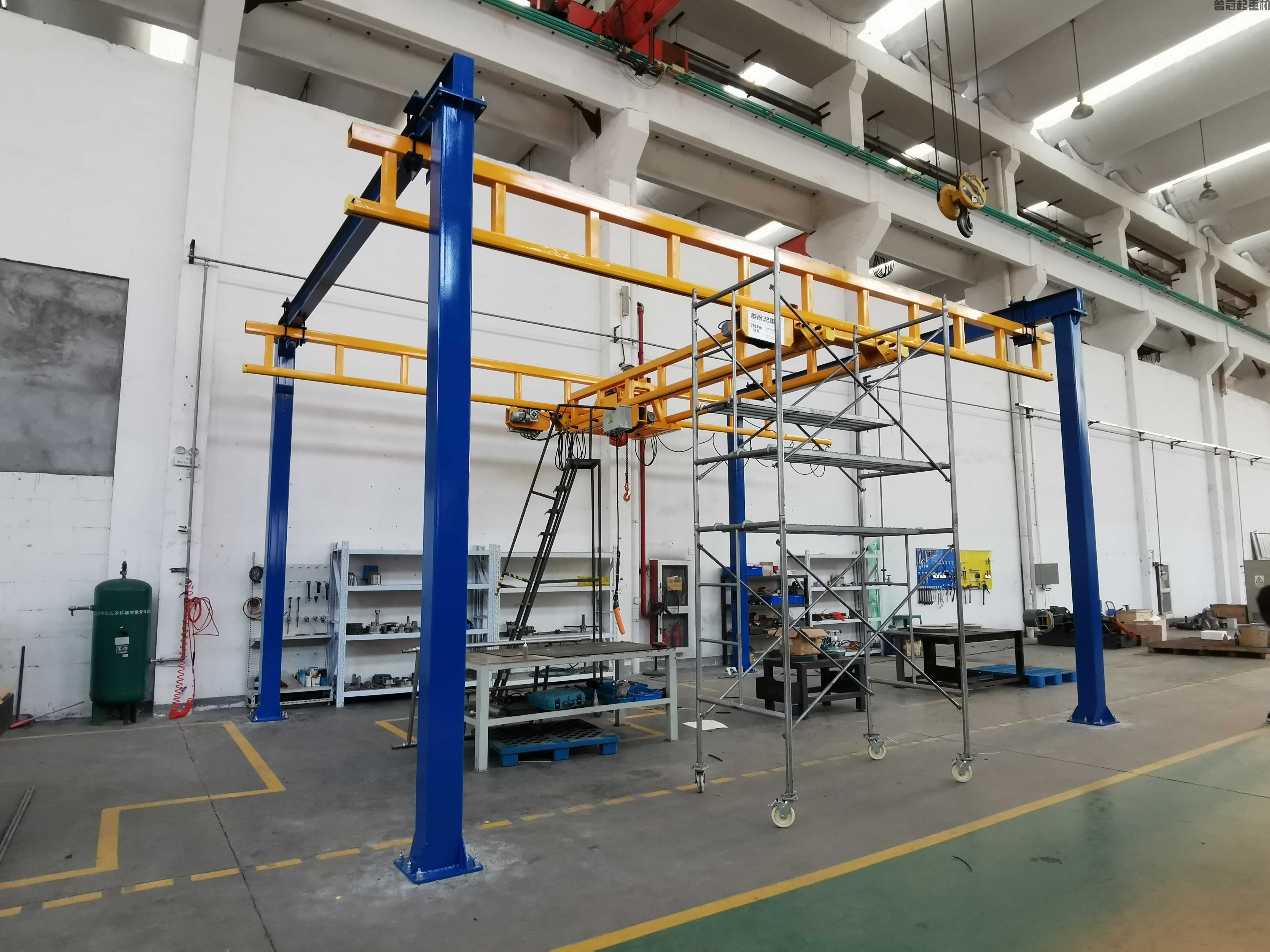 苏州某泵公司500kg自立式钢性起重机项目